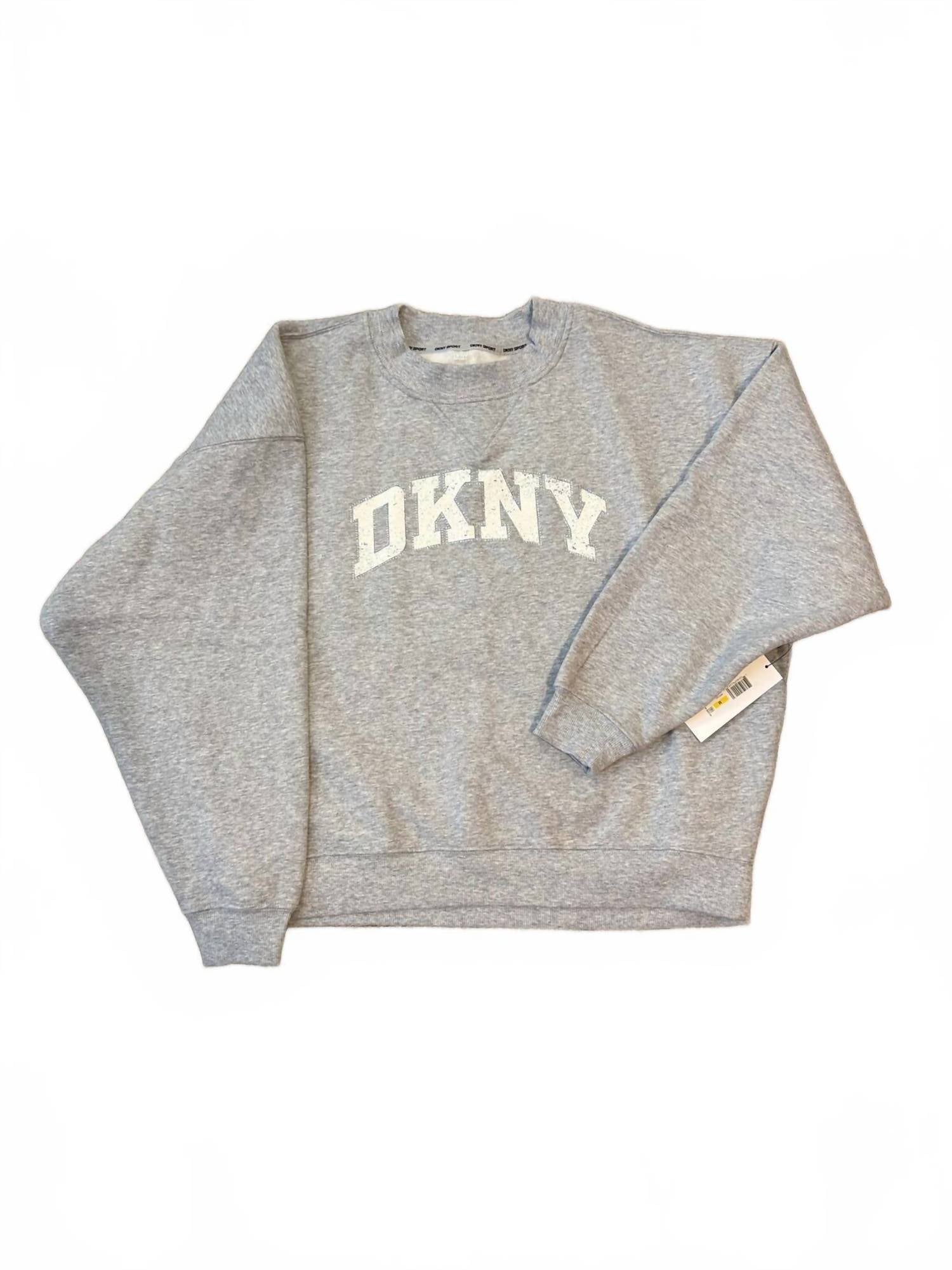 Dkny - Women's Exploded Rhinestone Varsity Logo Sweatshirt