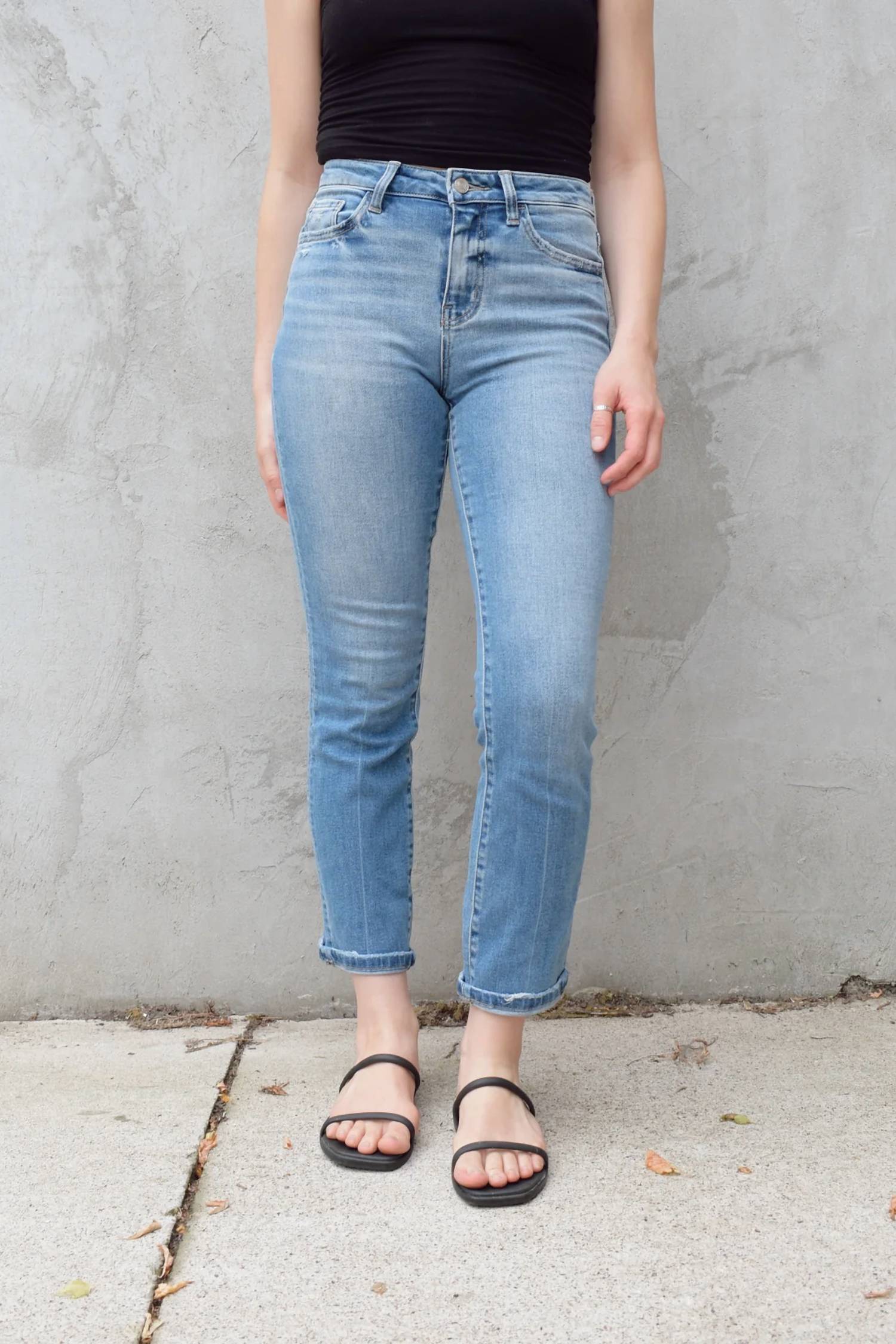 Vervet By Flying Monkey - Remi Crop Slim Straight Jeans