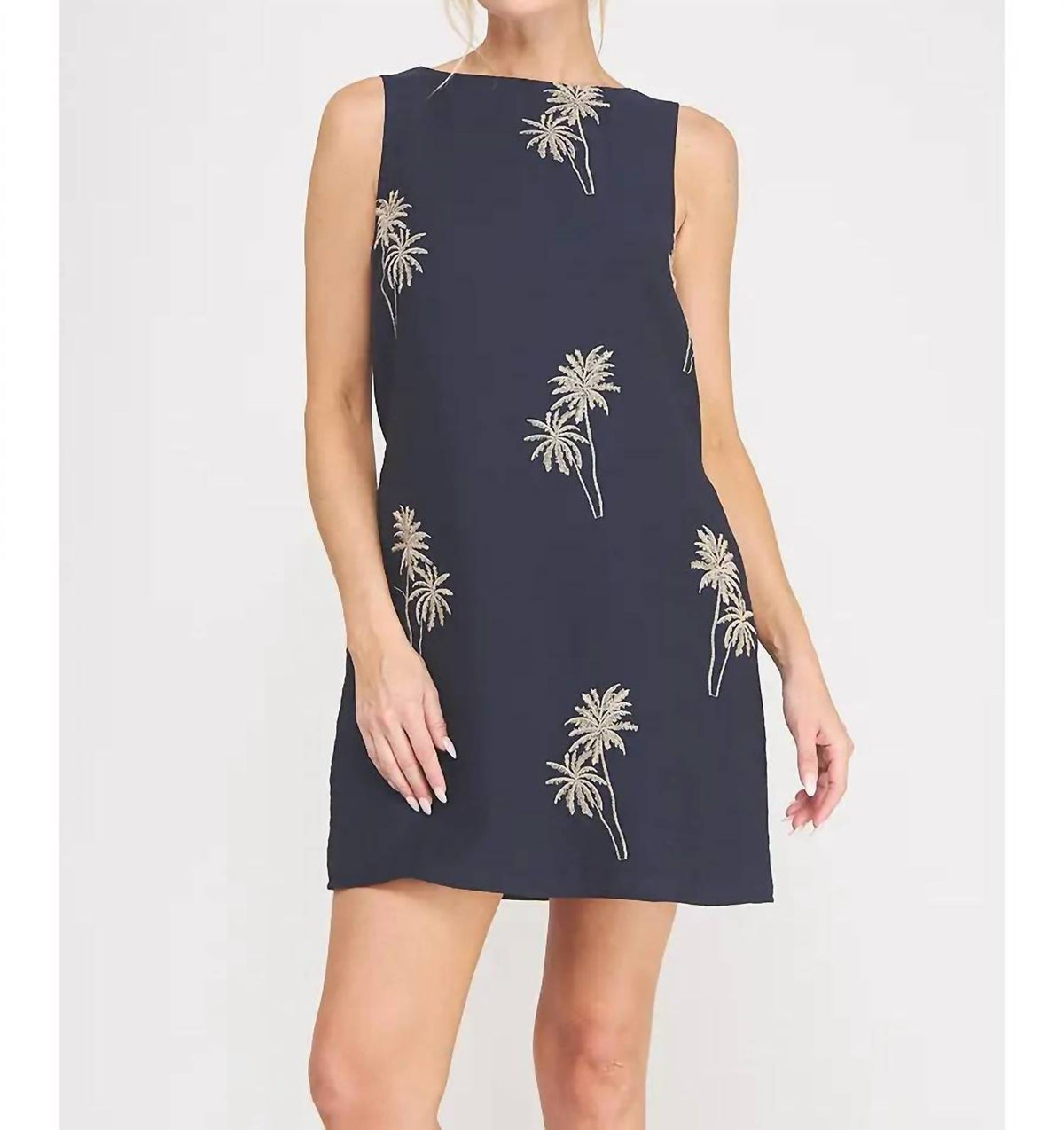 Allie Rose - Palm Breeze Embroidered Midi Dress