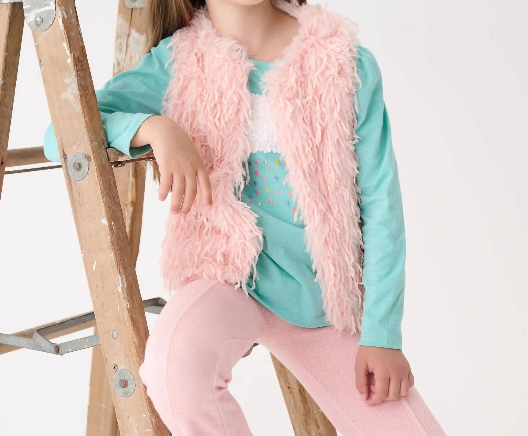 Hatley - Girl's Feather Faux Fur Vest
