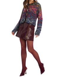 ALLISON NEW YORK River Mini Skirt in burgundy - women's skirt - view 6