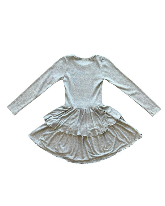 Flowers By Zoe - Girl's Allover Crystal Bows Ruffle Dress