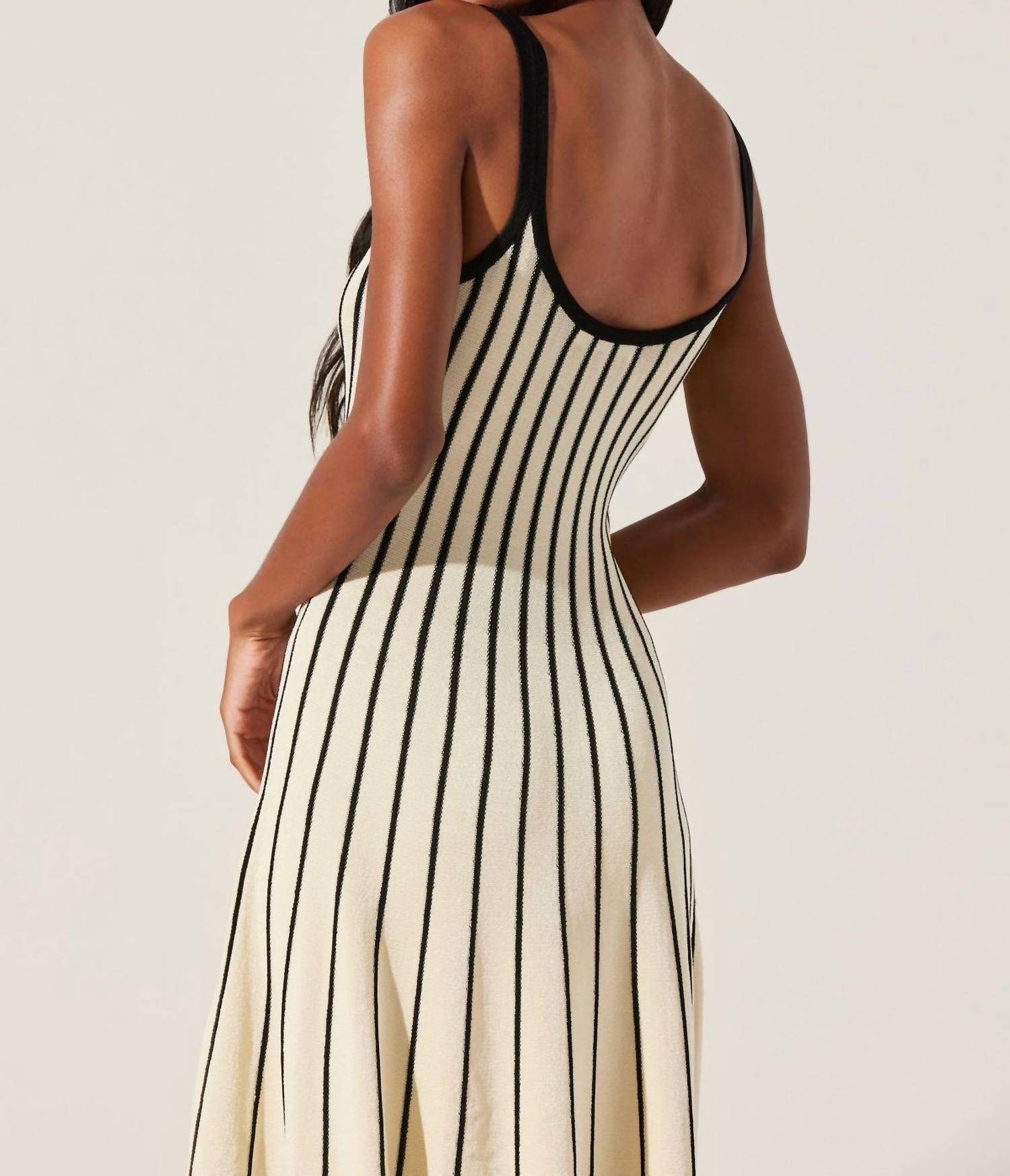 Astr - Irecia Stripe Sweater Midi Dress