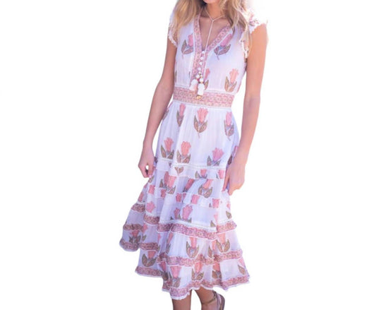 Bell - Lisa Midi Tulip Print Dress