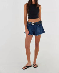 Free People Sparks Fly Denim Shorts in blue - women's shorts - view 4