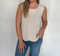 Wooden Ships Willa Shell Mercer Top in half moon - women's tank top - alternate view