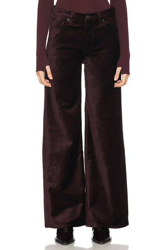 Citizens Of Humanity - Loli Mid Rise Baggy Velvet Pants