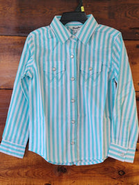 Wrangler - Girls Stripe Snap Shirt