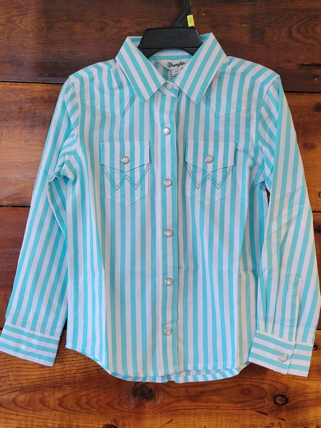 Wrangler - Girls Stripe Snap Shirt