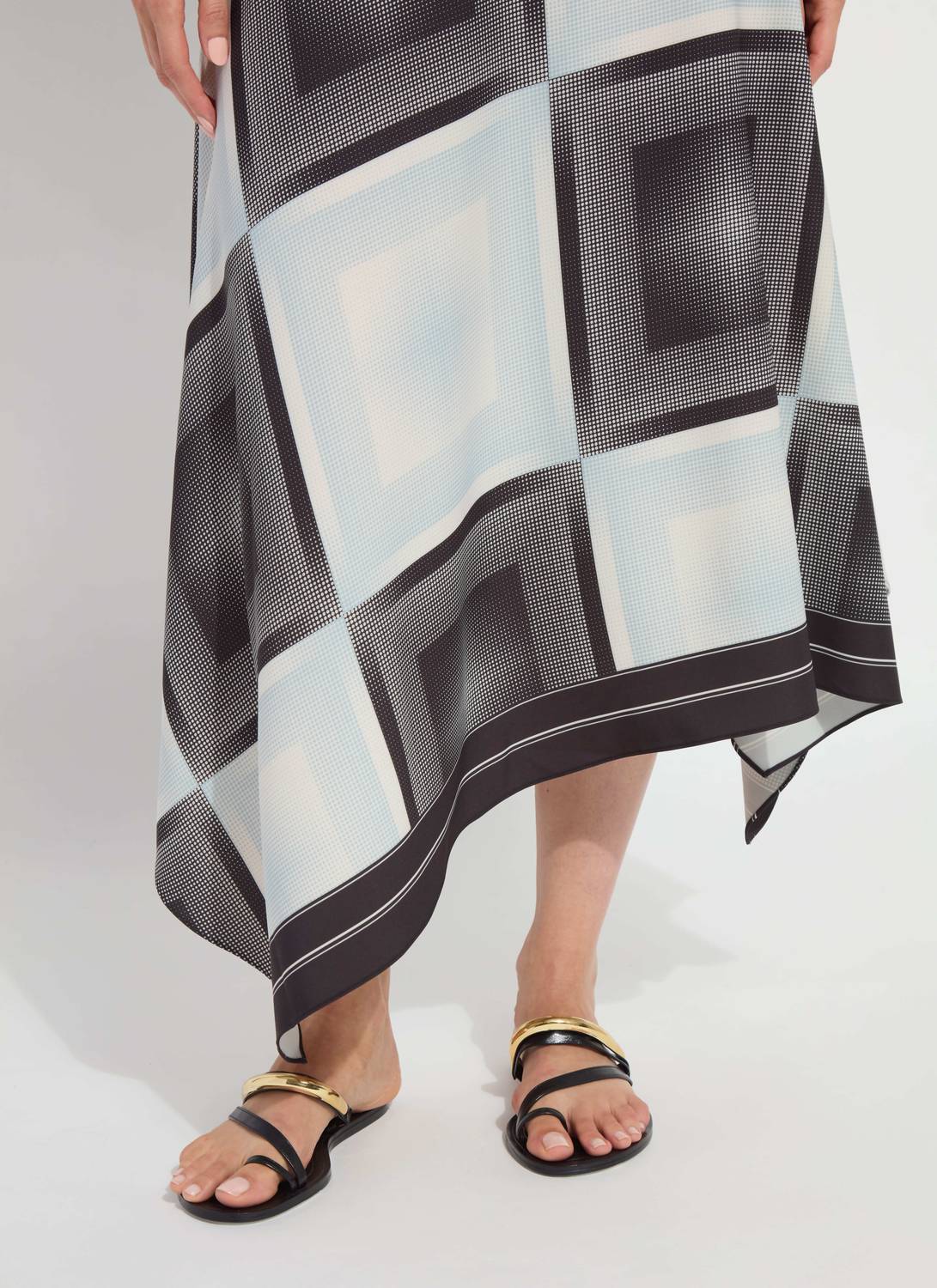 Lysse Asymmetric Maxi Dress in black multi - women's dress - view 5