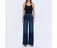 Vervet By Flying Monkey - Olivia Super High Rise Full Length Wide Jean
