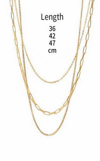 Josslyn By Wall To Wall - Women's Triple-layer Chain Necklace
