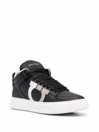 Salvatore Ferragamo - Men's Gancini High-top Calf Leather Sneakers