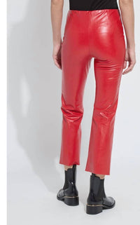 Lysse ANKLE ELYSSE VEGAN LEATHER (27.5" INSEAM) in extra ordinary red - women's pants - view 4