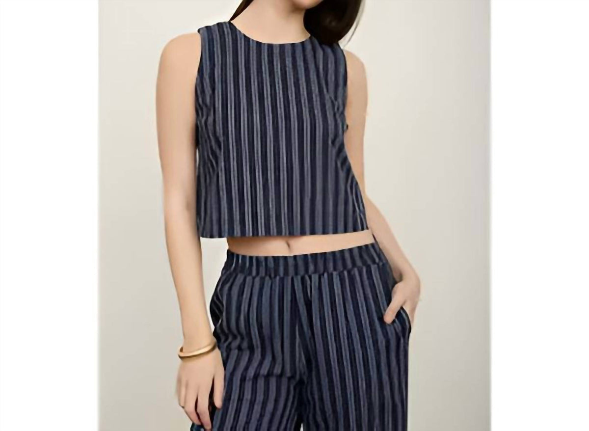 Moon River - Linen Crop Top