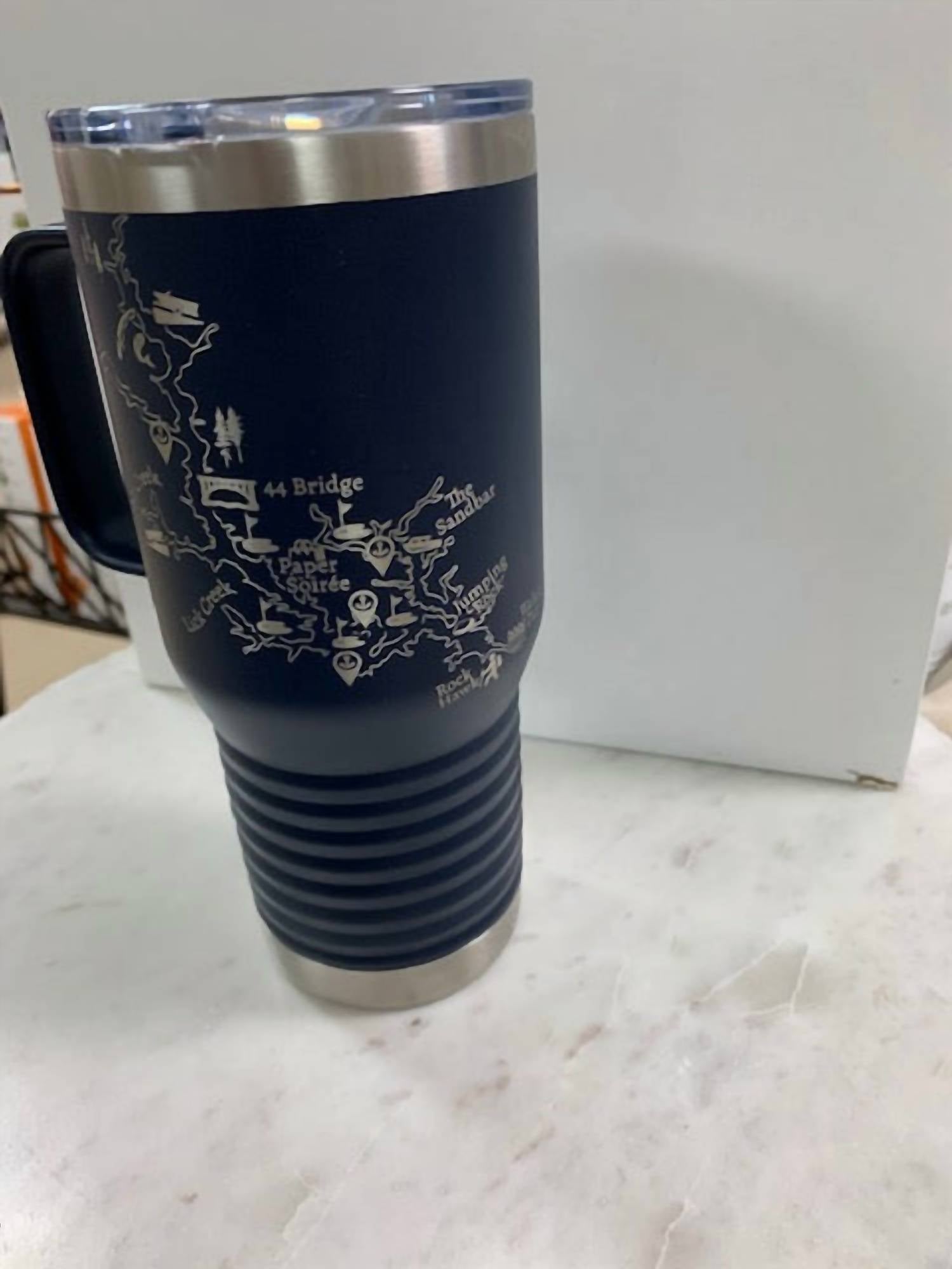 Town Pride - Lake Oconee Handled Travel Mug