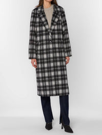 Velvet Heart - Myrtle Single Button Plaid Coat