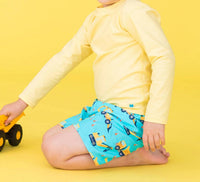 Rufflebutts - Boy's Under Construction Swim Trunks