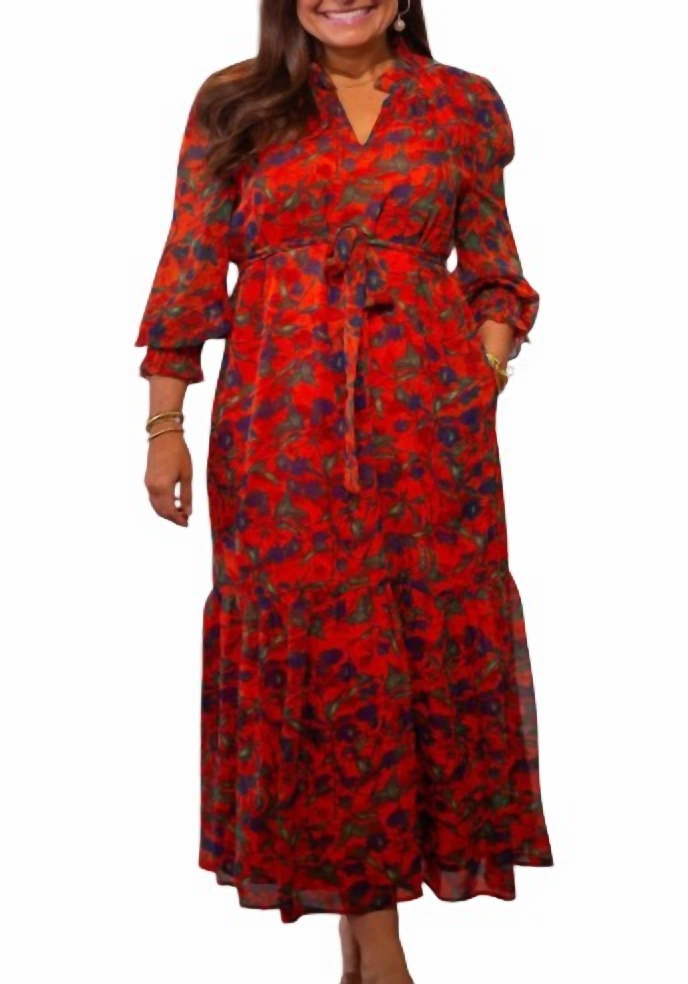 Joy Joy - Split Neck Maxi Dress