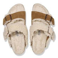 Birkenstock - Women's Arizona Split Teddy Parts River Logo Slippers