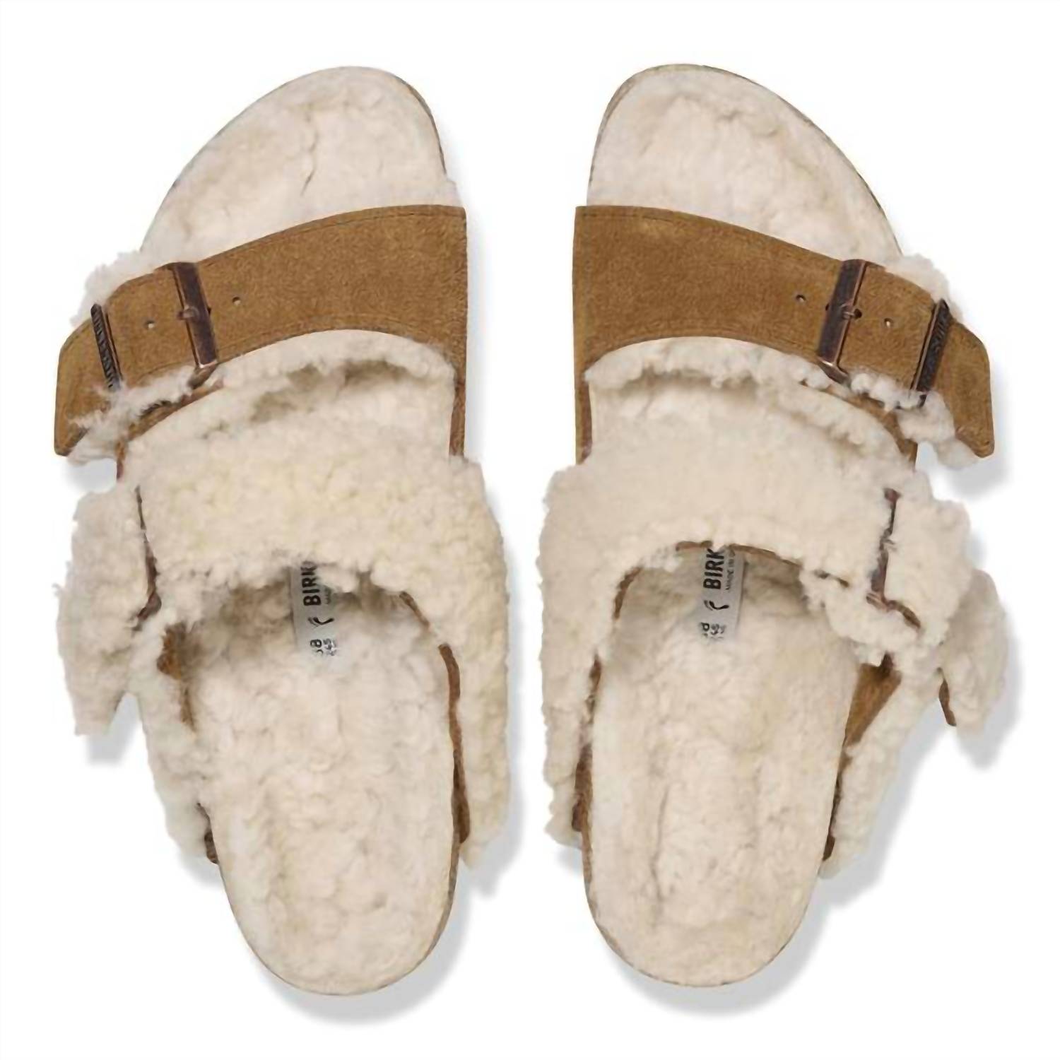 Birkenstock - Women's Arizona Split Teddy Parts River Logo Slippers