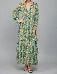Fate - Lurex Tiered Midi Dress
