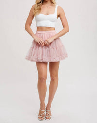 Bluivy - Ruffle Tiered Tulle Tutu Mini Skirt