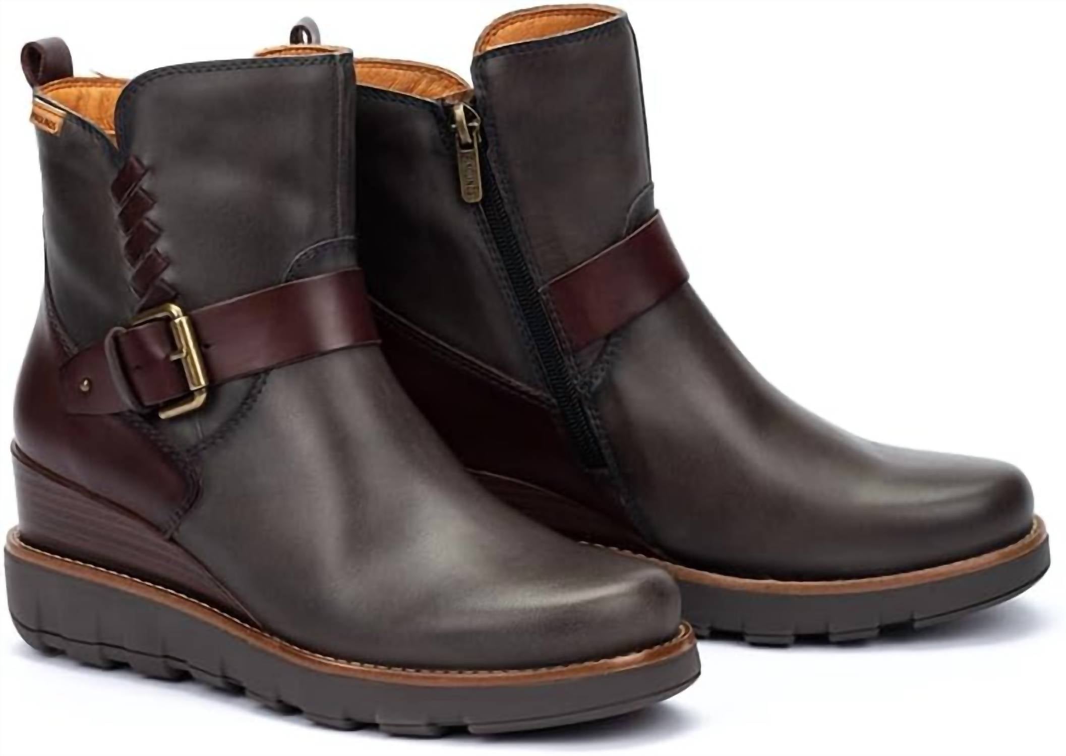 PIKOLINOS Women's Sanlucar Wedge Boots in lead - women's shoe - view 6