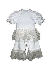 Katie Rose - Girl's 2-Piece Short Sleeve Tutu With Lace