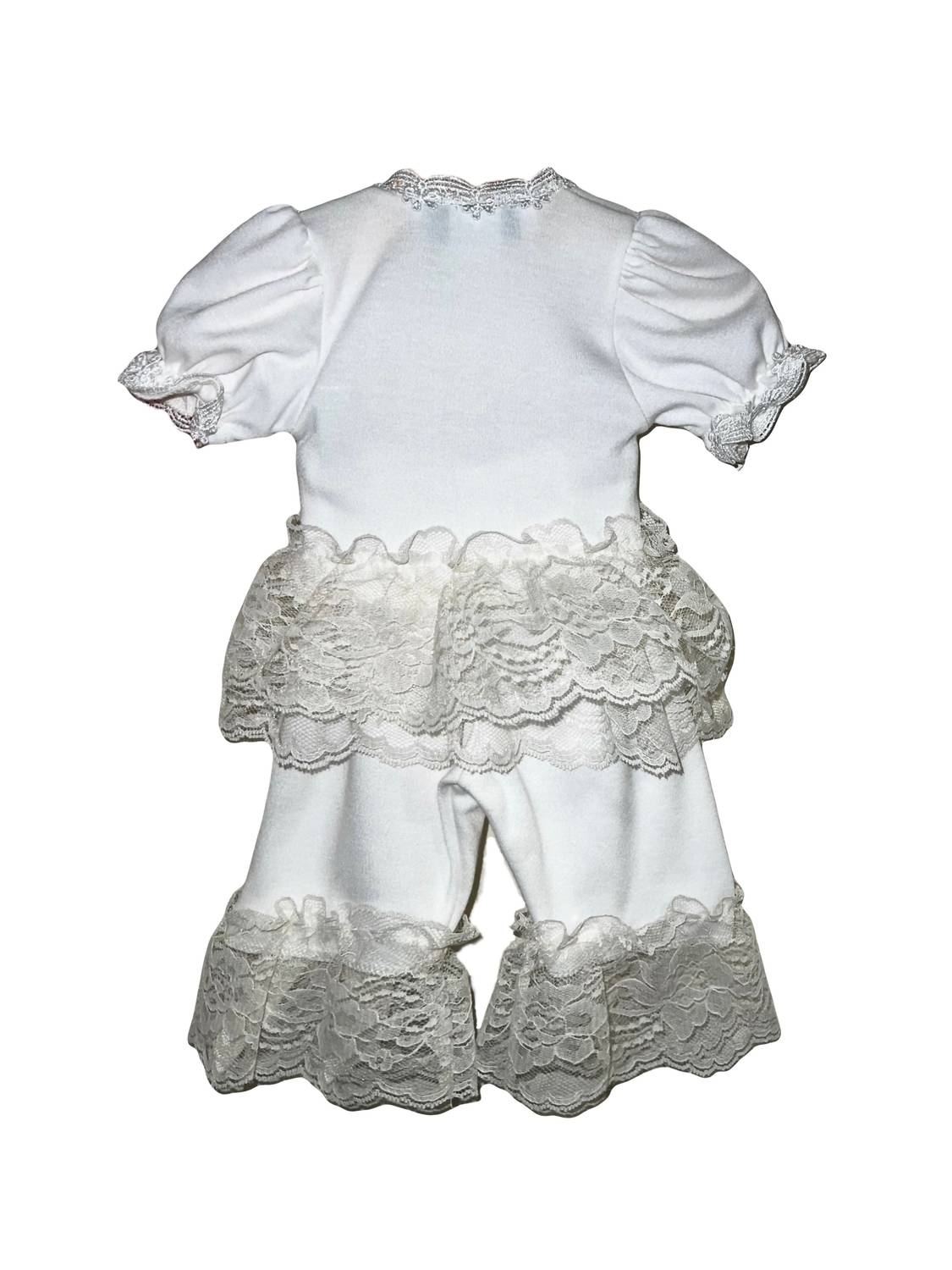 Katie Rose - Girl's 2-Piece Short Sleeve Tutu With Lace