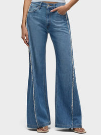 Hudson - Jodie Loose Fit Wide Leg With Frayed Seams Jeans