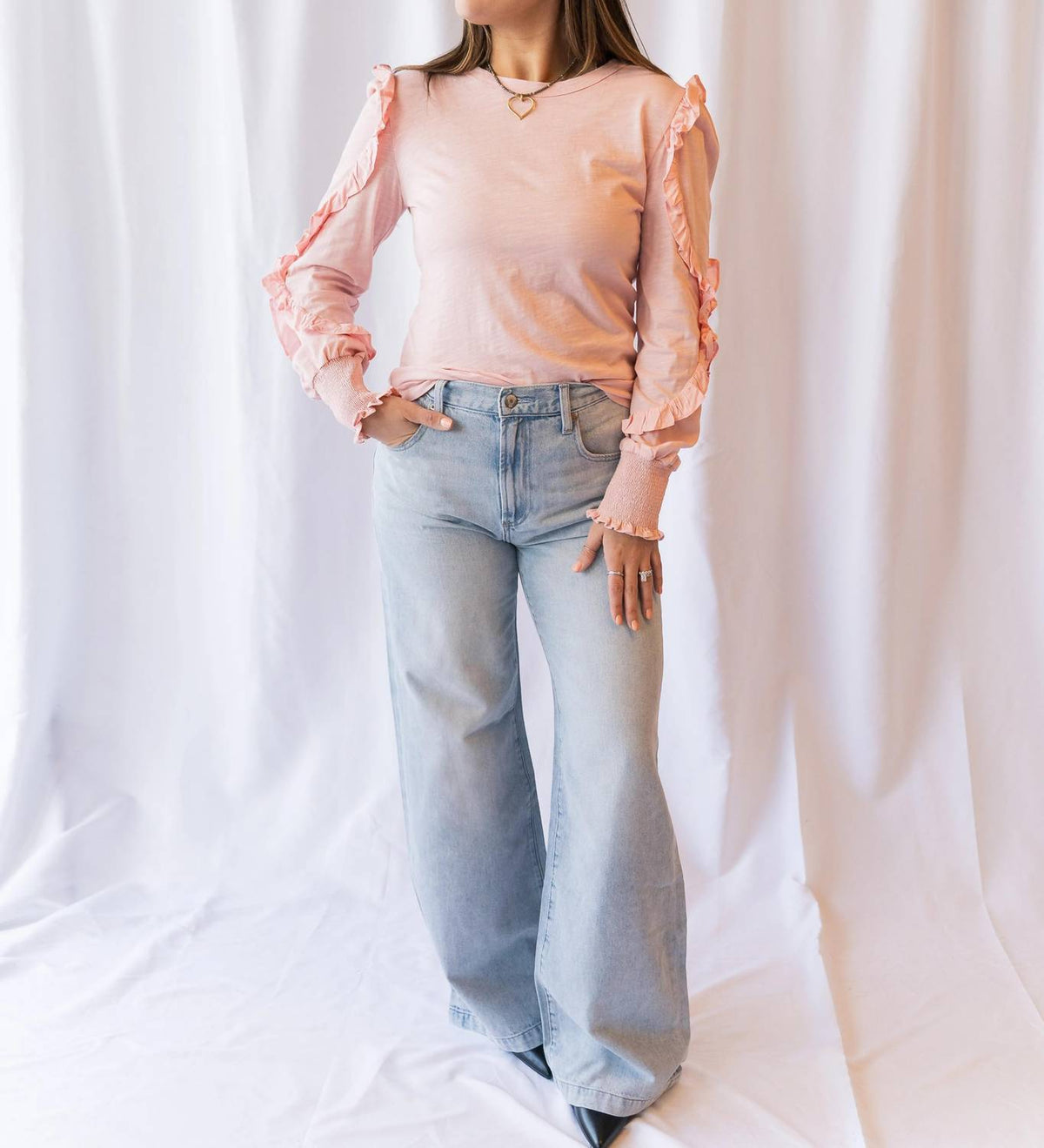 Six/Fifty - Millie Long Lseeve Ruffle Top