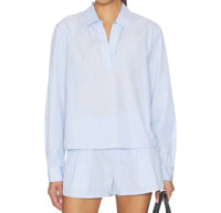 Frame - Striped Long Sleeve Pullover Top