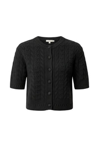 Lilla P - Short Sleeve Cardigan Sweater