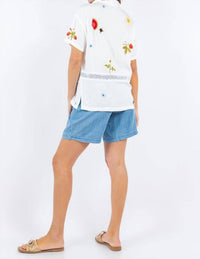 Paparazzi - Women's Embroidered Camp Shirt