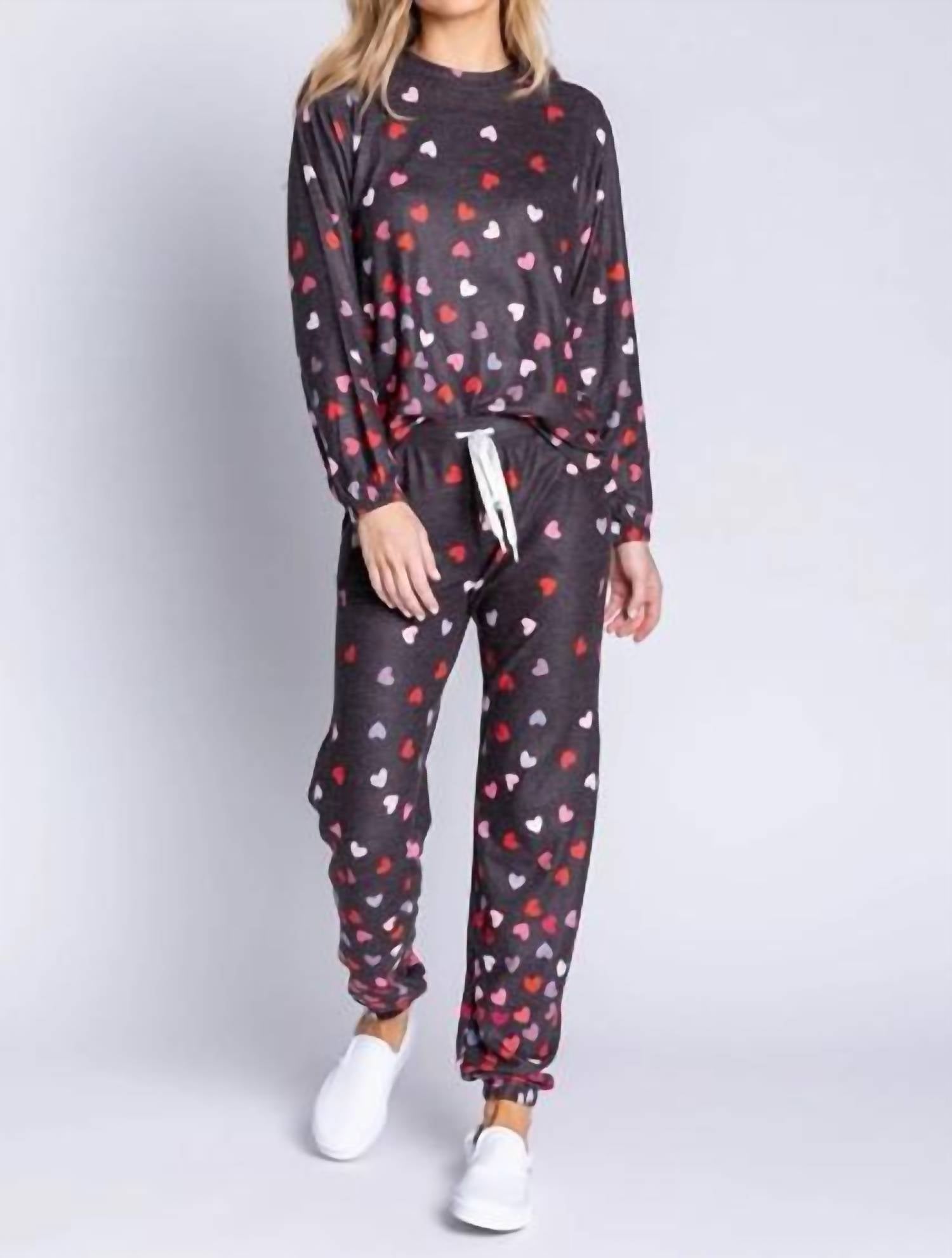 Pj Salvage - Kiss Me Goodnight Long Sleeve Lounge Top