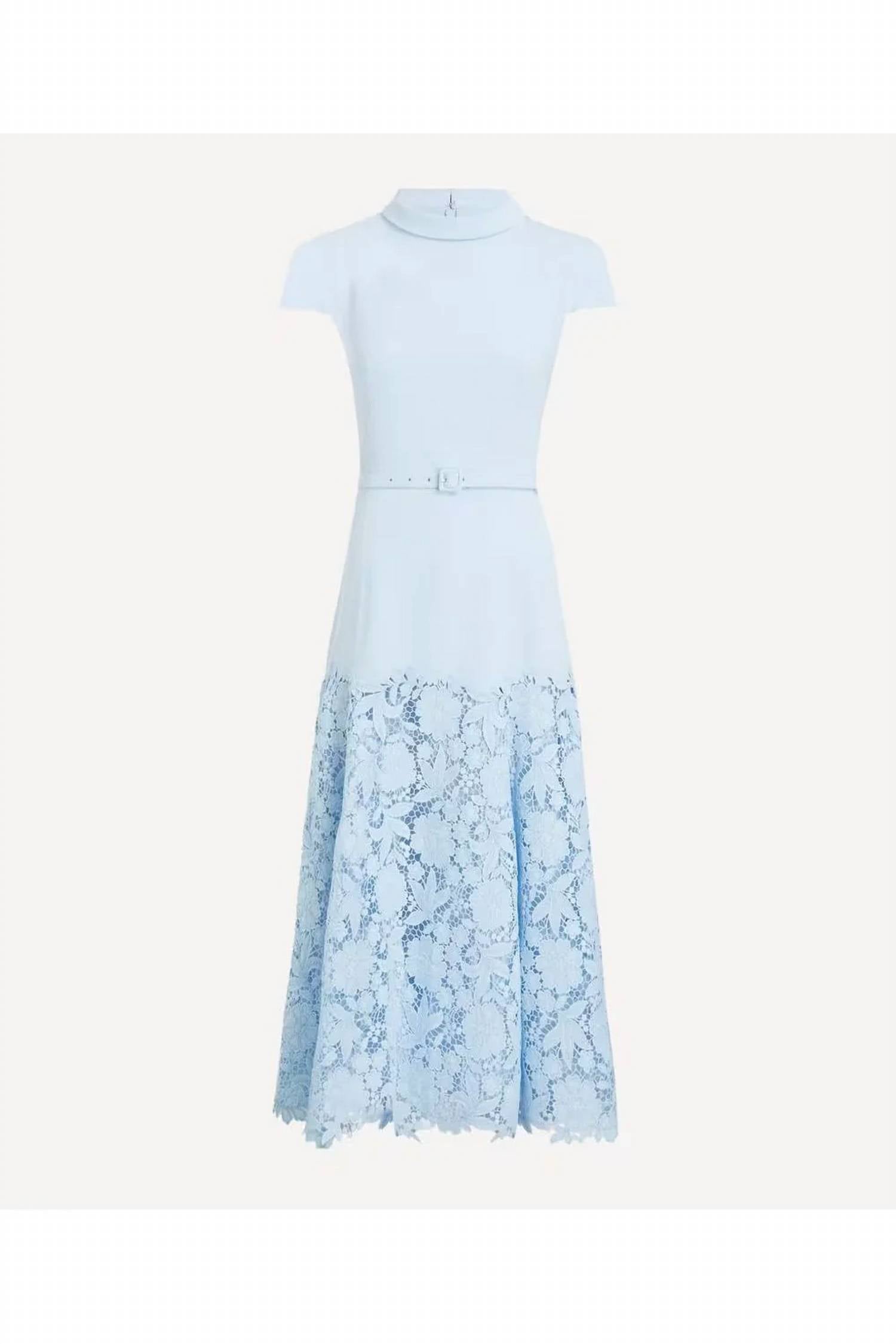 Self-Portrait - Crepe Lace Midi Dress