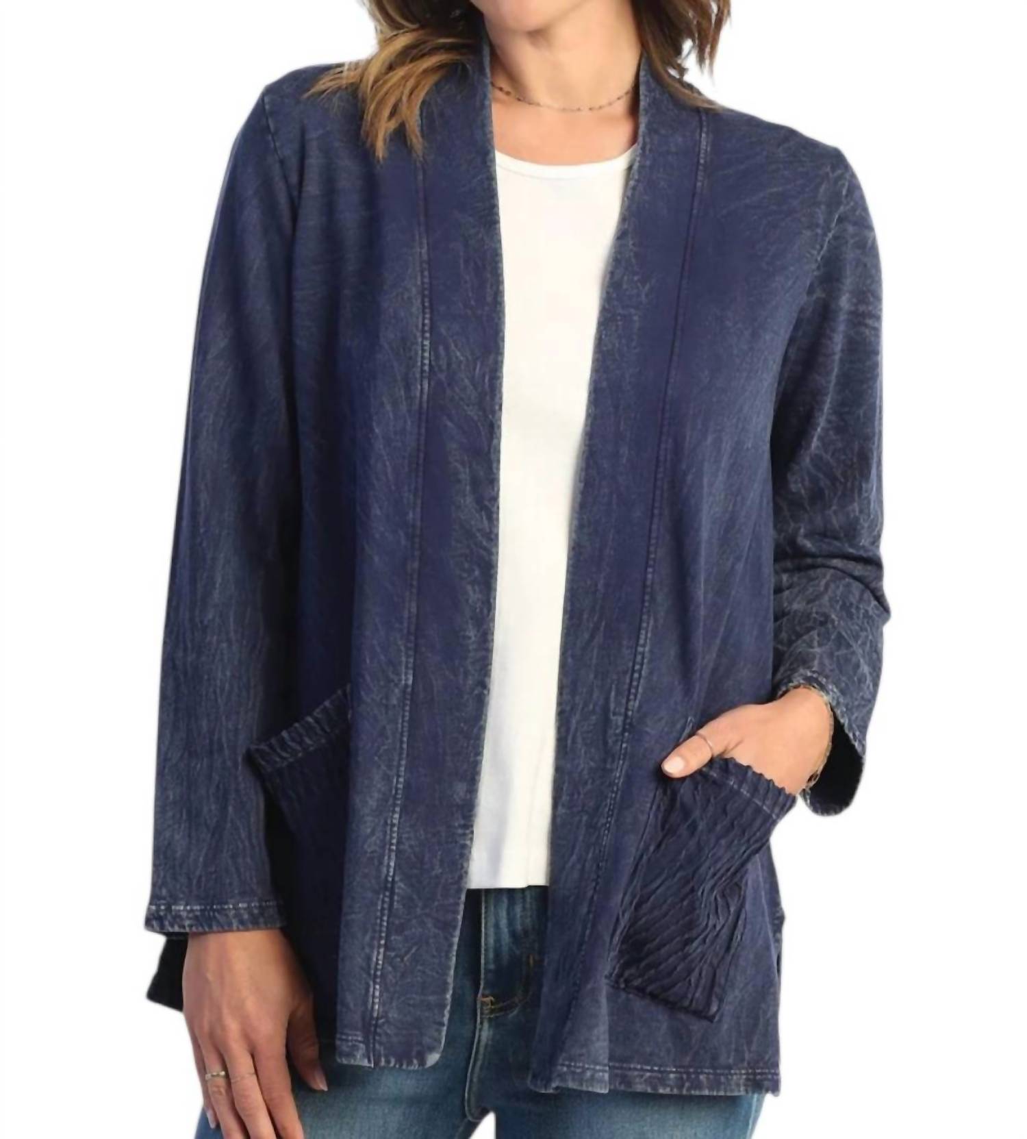 Jess & Jane - Cotton Fleece Kimono Jacket