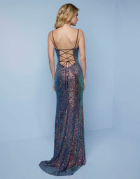 Splash Prom - Alyce Sequin High Slit Long Gown
