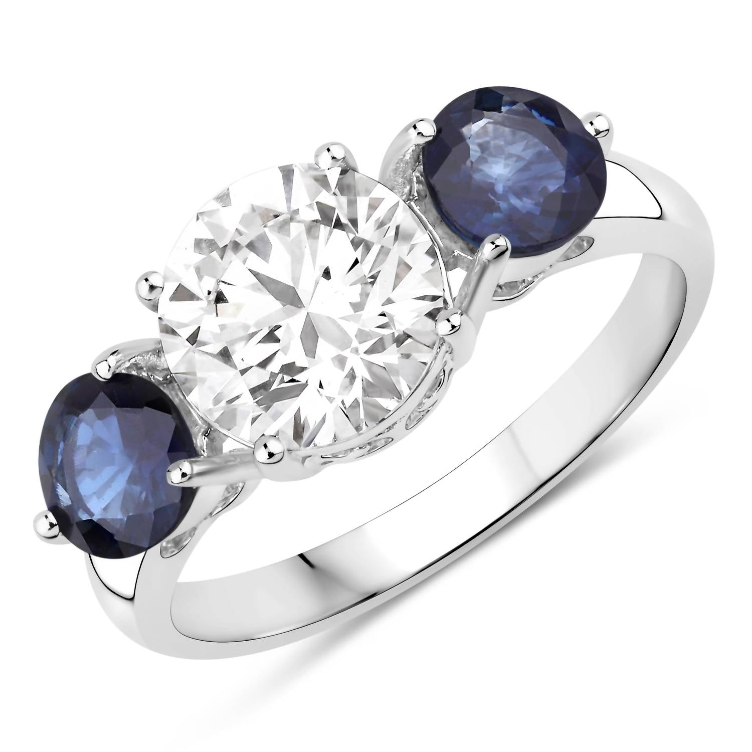 Diana M Jewels Women's Round Lab-grown Diamond Fashion Ring (4.30 Ct) - Statement in 14k white gold - women's jewelry