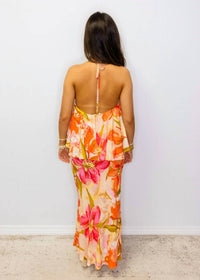 Sunday Edition - Tropical Floral Halter Dress