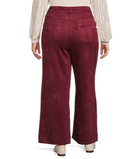 Skies Are Blue - Faux Suede Wide Leg Pants