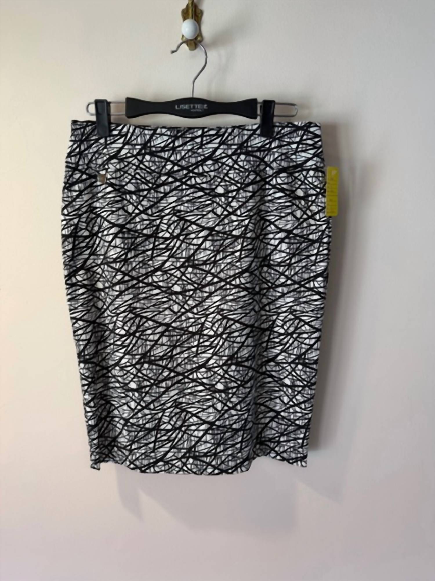 LISETTE Women's Bamboo Print Skirt in black and white - women's skirt