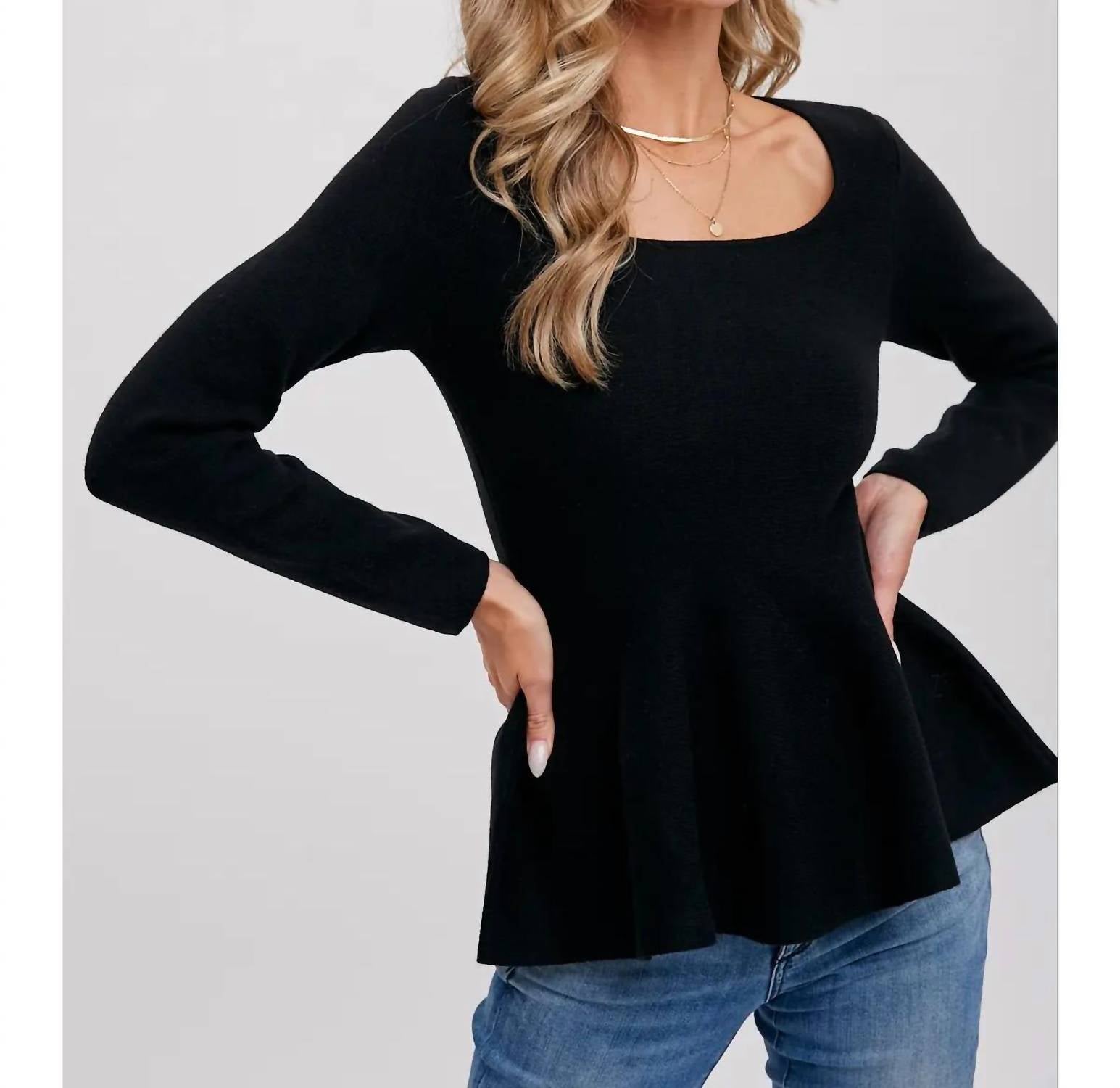 Bluivy - Clare Peplum Knit Top