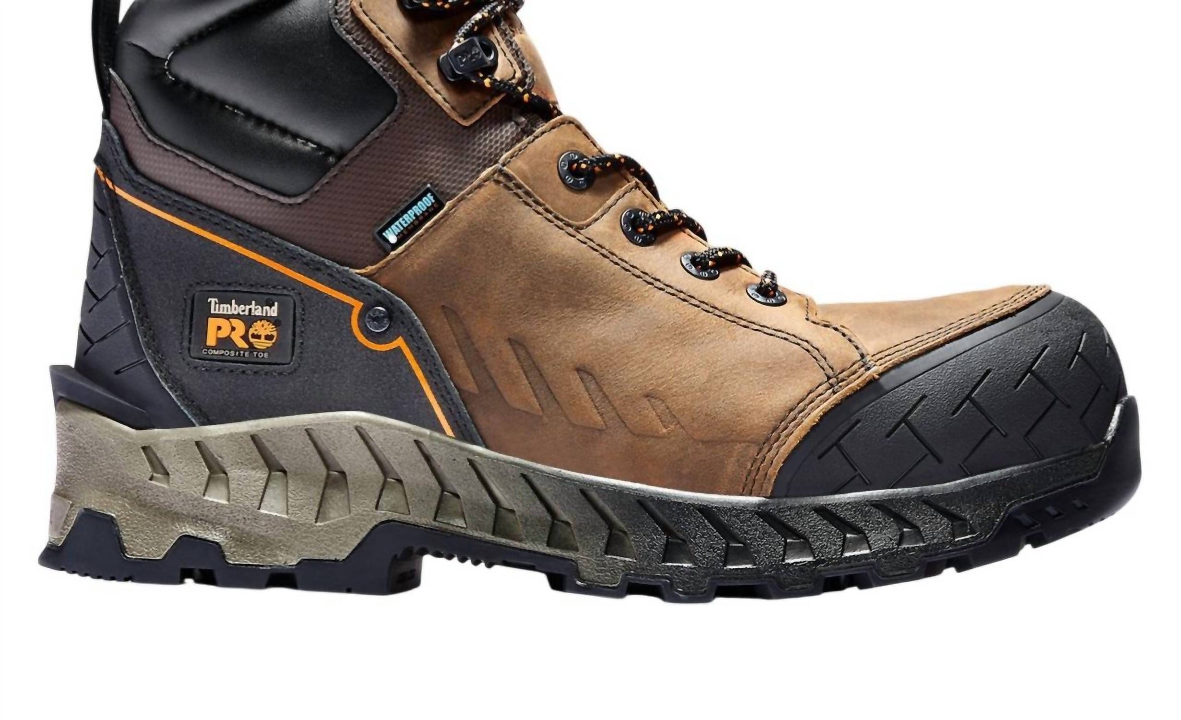 Timberland Men's Work Summit Composite Safety Toe Work Boots in brown - men's boots - detail view