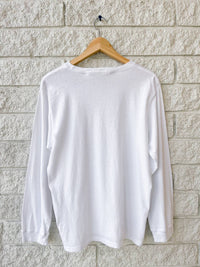 Mother Long Sleeve Rowdy Tee in bright white - women's long sleeve top - alternate view