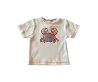 Petit Ami Zubels Boys Crab Applique Short Set in white sky - item - alternate view