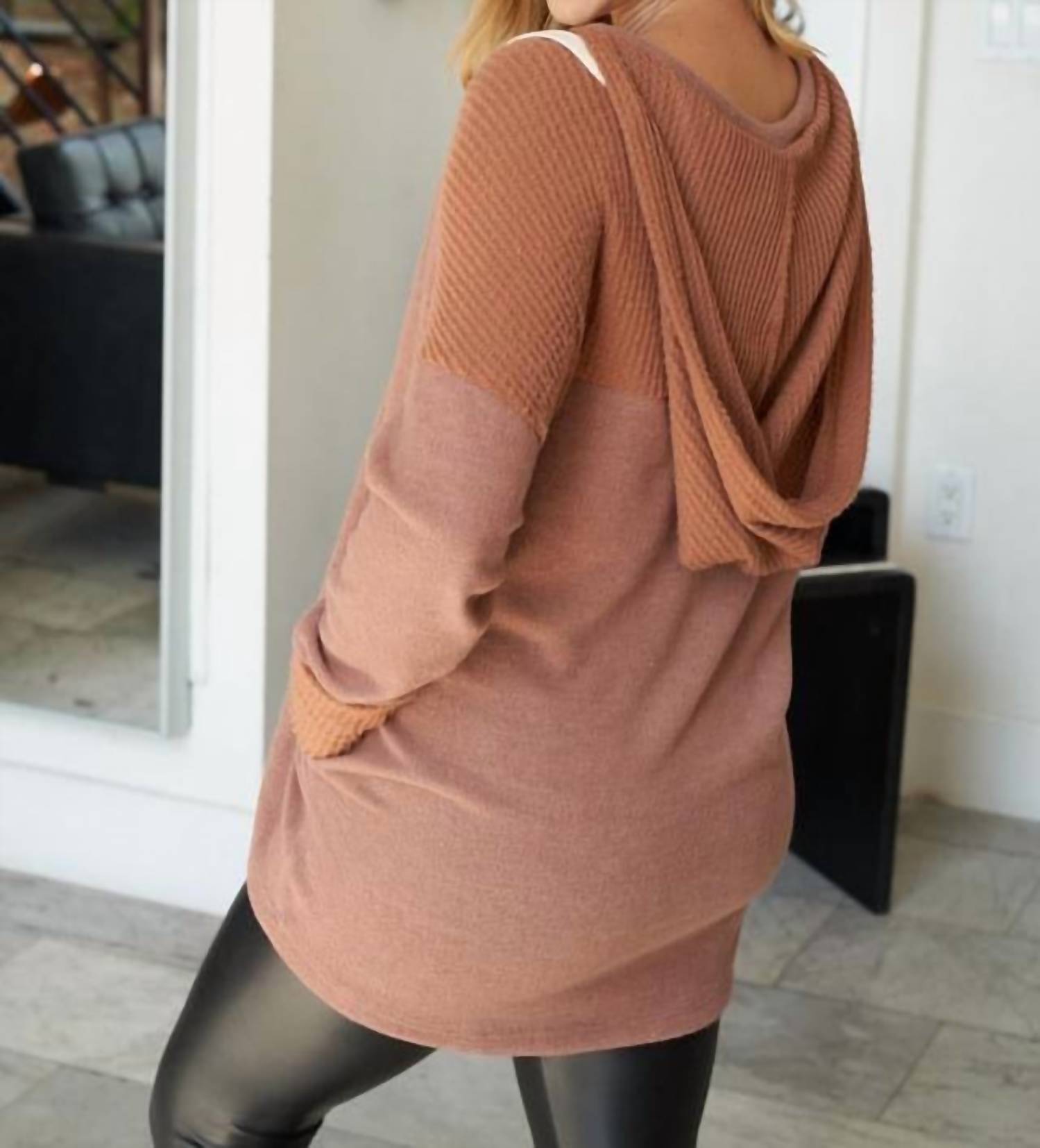 White Birch - Two Tone Fuzzy Hoodie