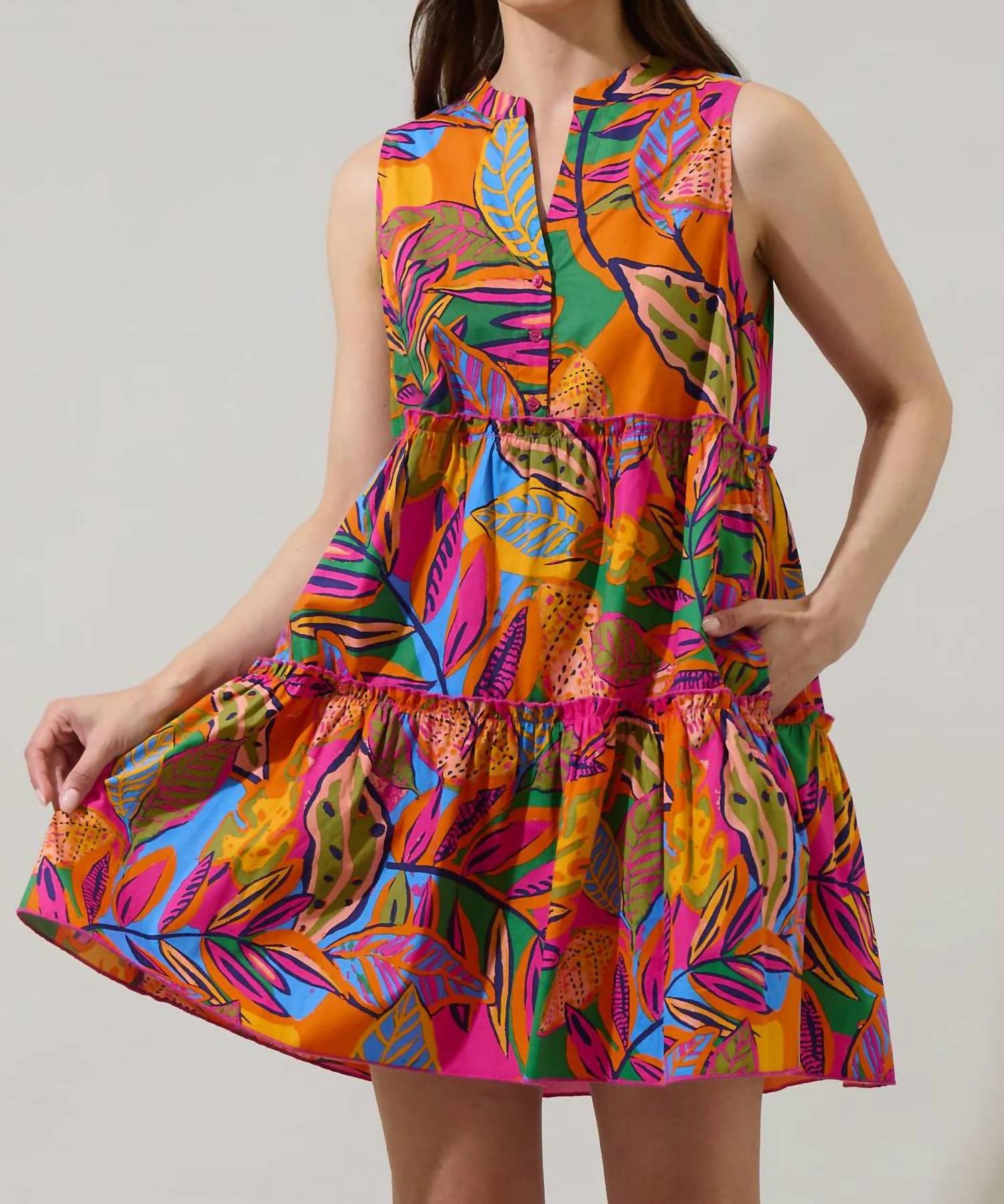 Sugarlips - Milana Adrina Shift Tiered Mini Dress