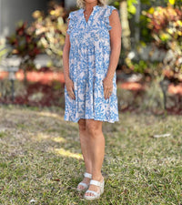 Dear Scarlett - Lizzy Tiered Flutter Sleeve Mini Dress